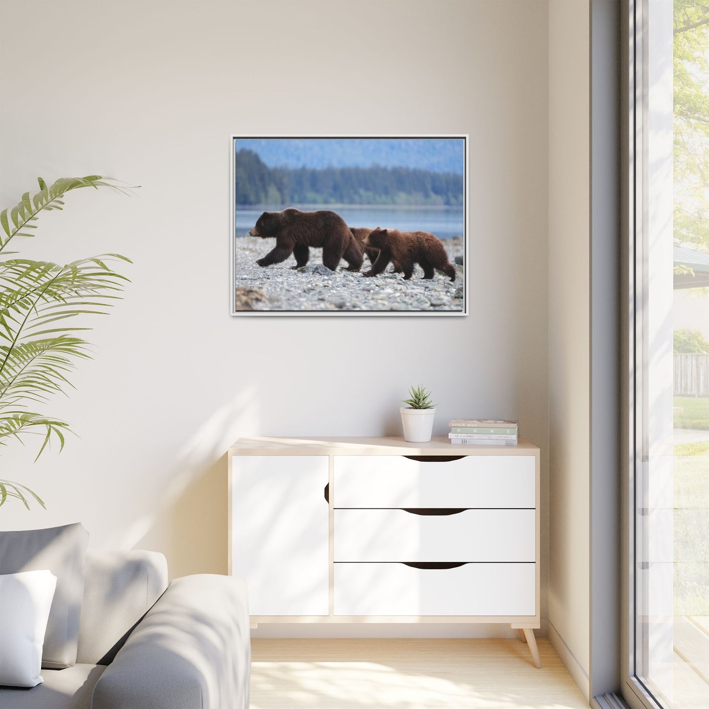 Mother Grizzly Bear & Cubs