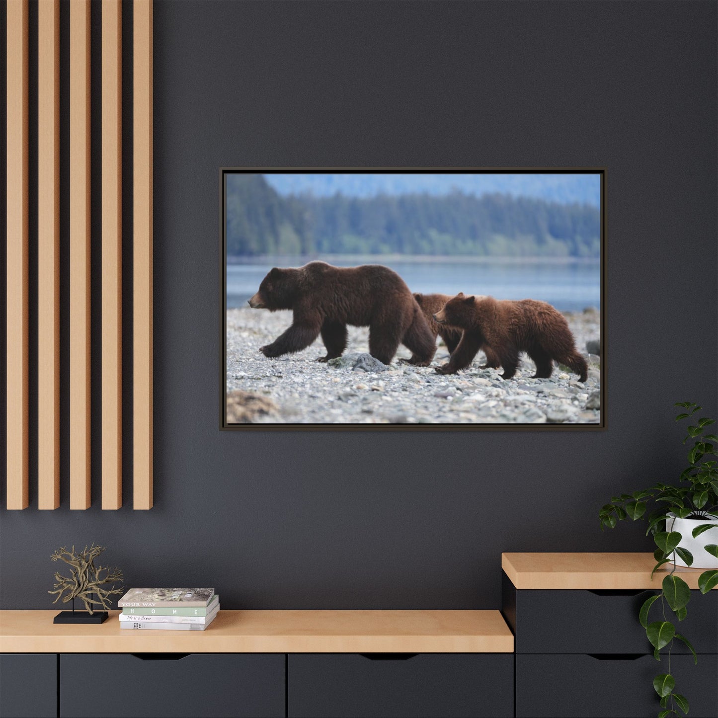 Mother Grizzly Bear & Cubs