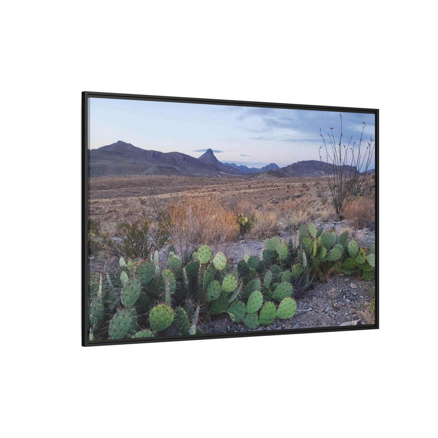 Terlingua Desert Sunset Matte Canvas Print (Framed)