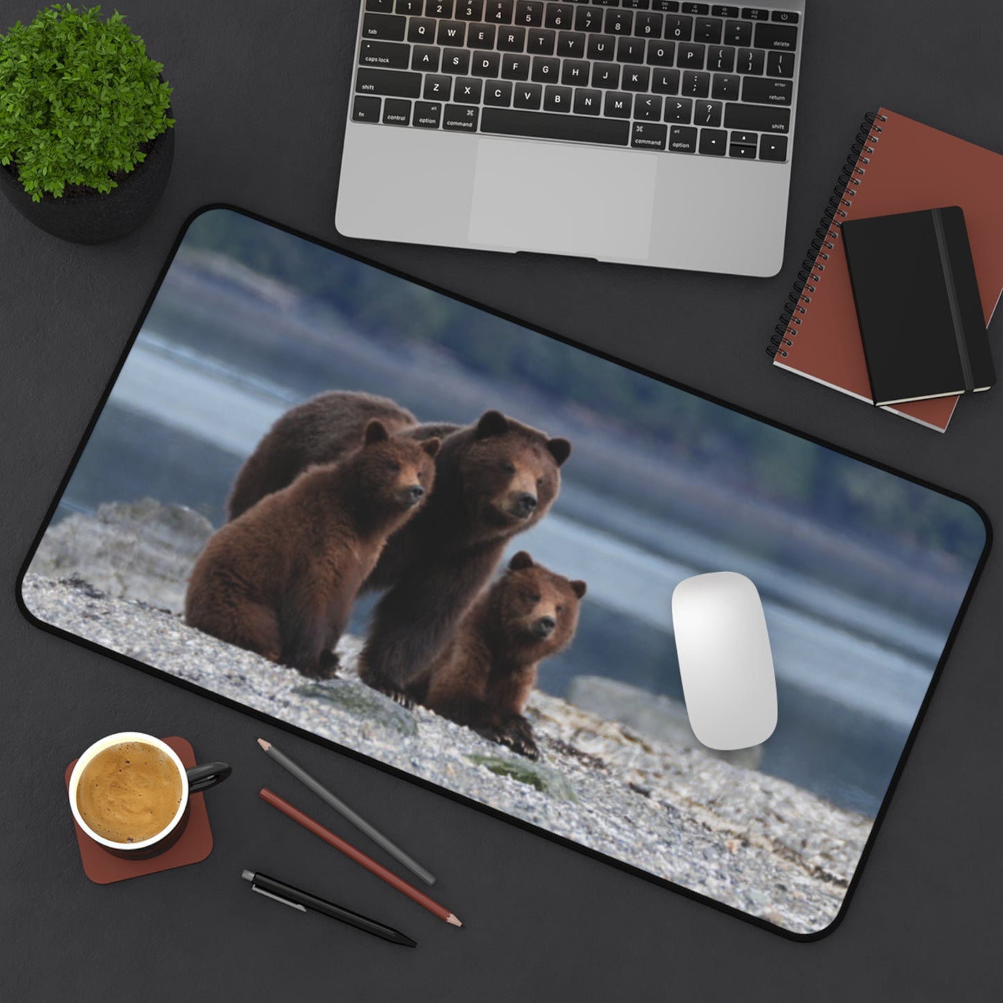 Mama Grizzly's Watchful Eye, Grizzly Edition Desk Mat