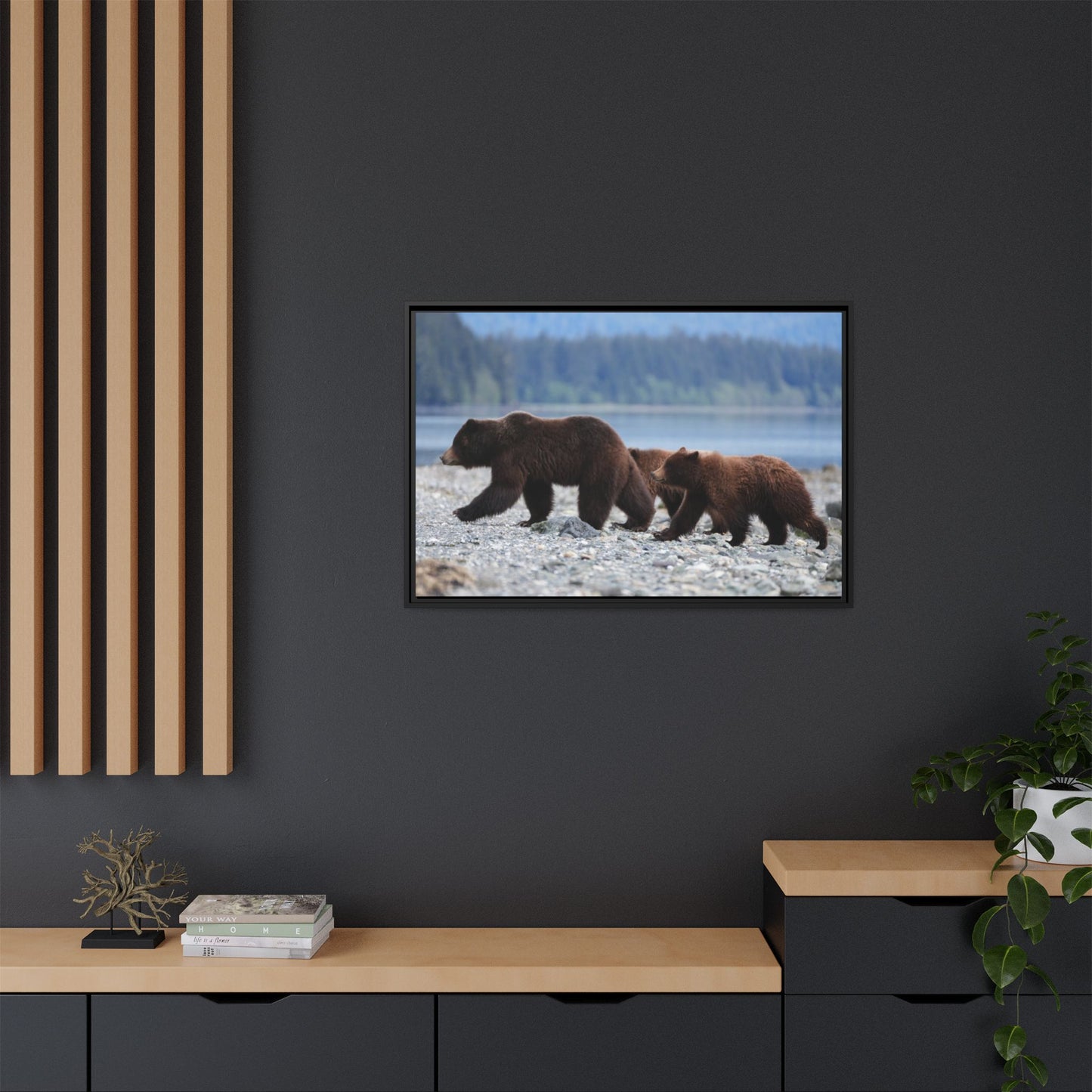 Mother Grizzly Bear & Cubs