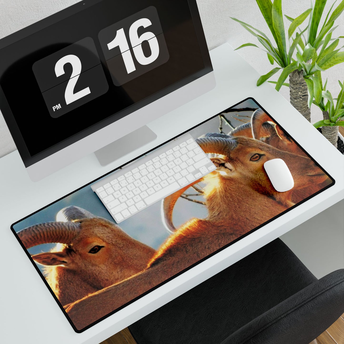 Barbary Sheep Desk Mat, Workday Escape, One Daydream at a Time