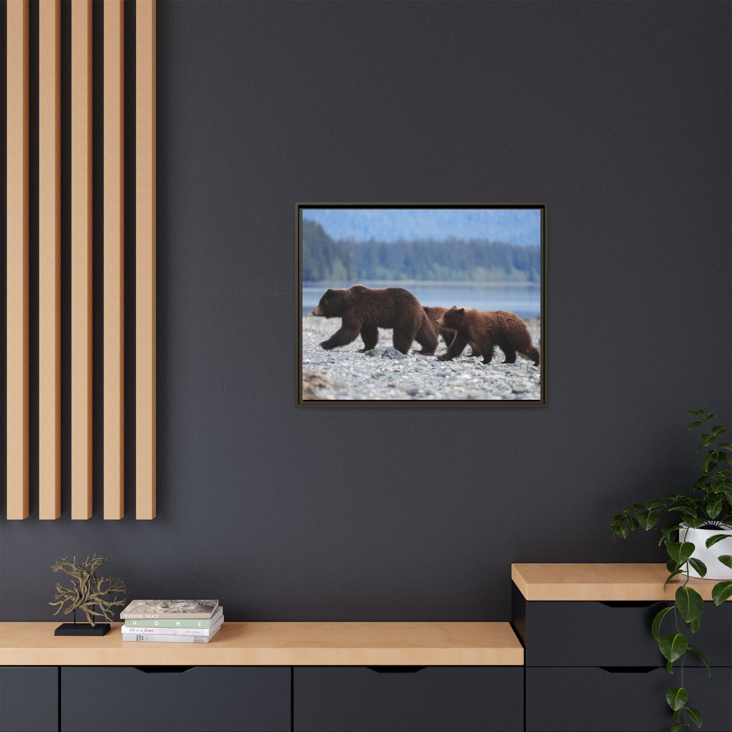 Mother Grizzly Bear & Cubs