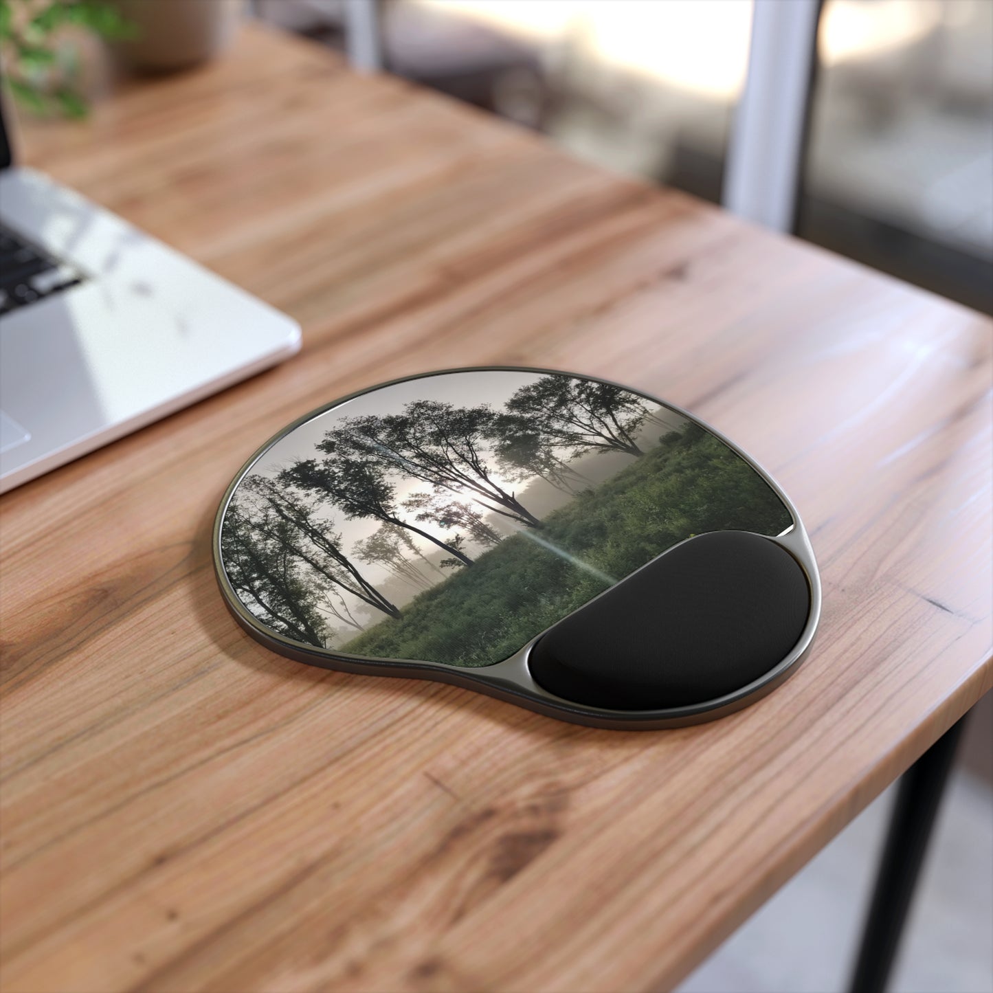 Morning Fog Mouse Pad with Wrist Rest, For Those 8-Hour Workdays of Daydreaming and Wrist Relaxation!