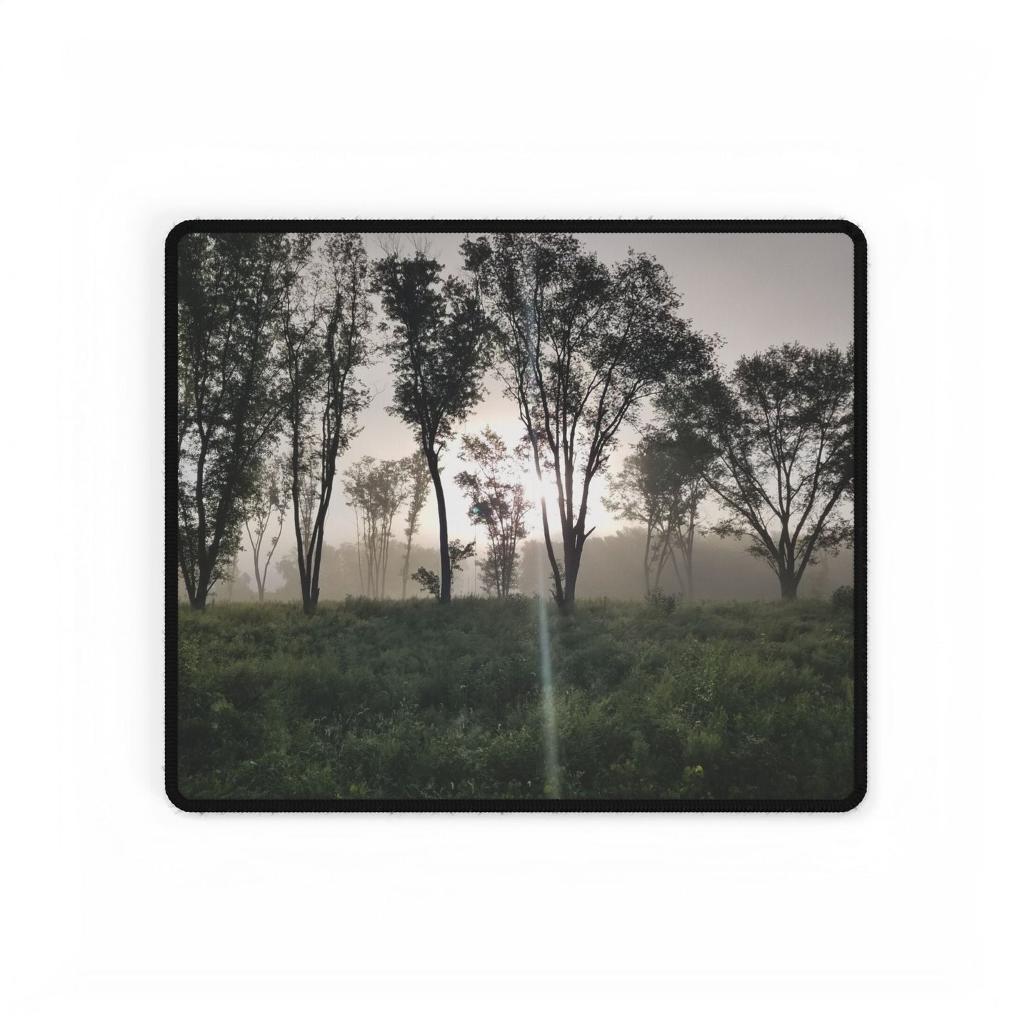 Brain Fog Meets Desk Fog Desk Mats - Foggy Morning, Desk Accessories, Mouse Pad, Office Decor, Desk Organizer, Desk Blotter