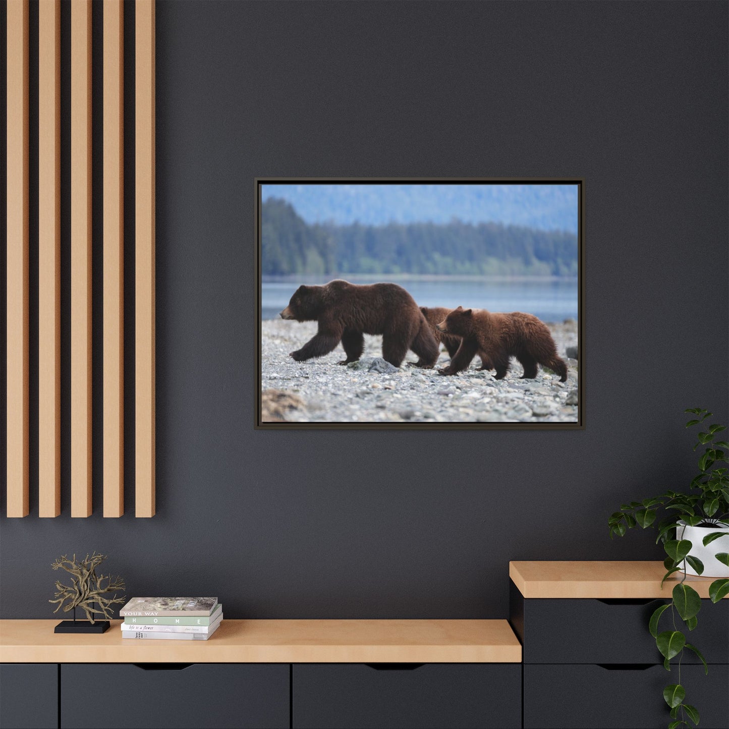 Mother Grizzly Bear & Cubs