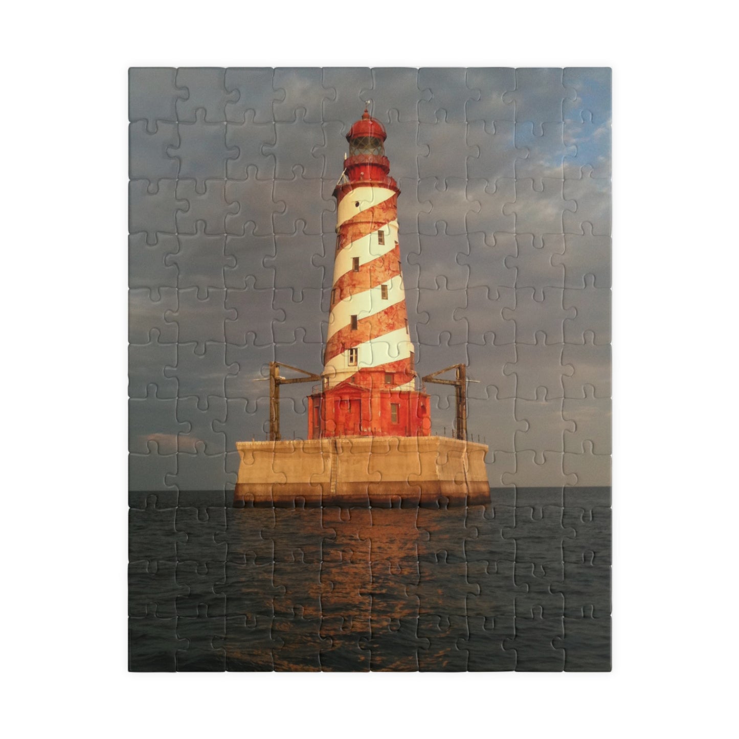 Mystery at White Shoal, Jigsaw Puzzle, White Shoal Lighthouse, Sunrise