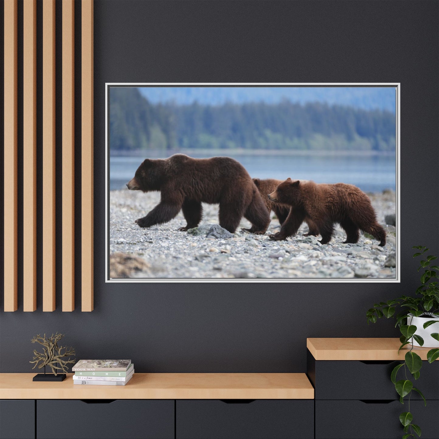 Mother Grizzly Bear & Cubs