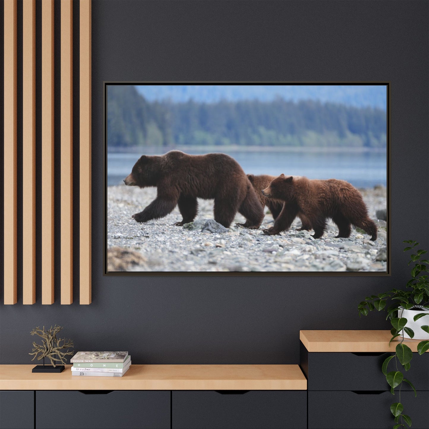 Mother Grizzly Bear & Cubs