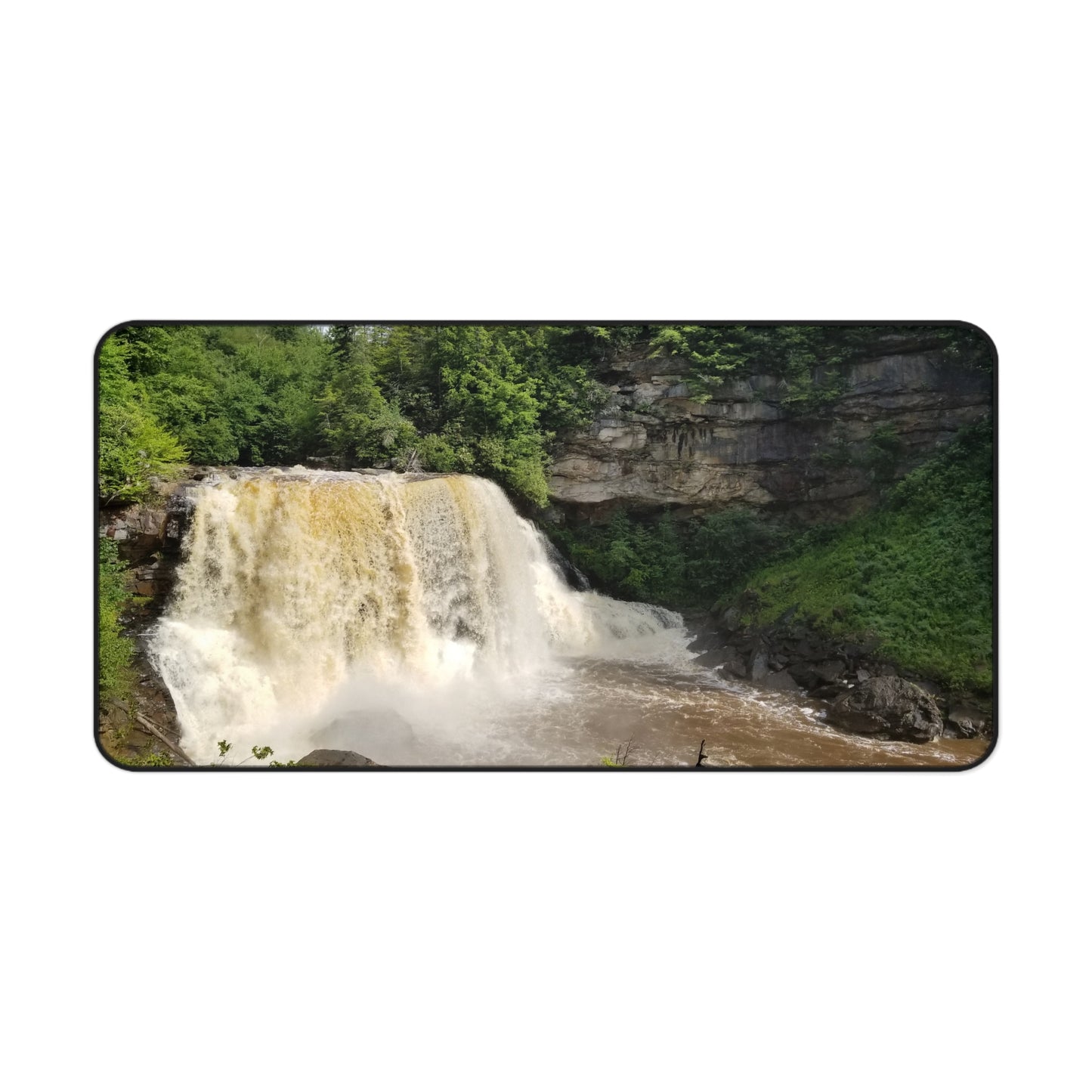 Work? Oh, You Mean Daydreaming with a Keyboard, Desk Mat, Blackwater Falls Design