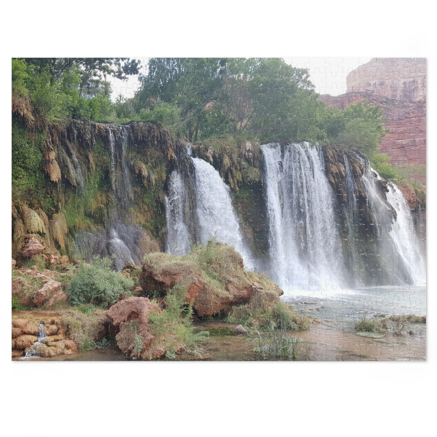 Waterfall Wonders: Puzzle Your Way to Paradise, Jigsaw Puzzle, Arizona Waterfall