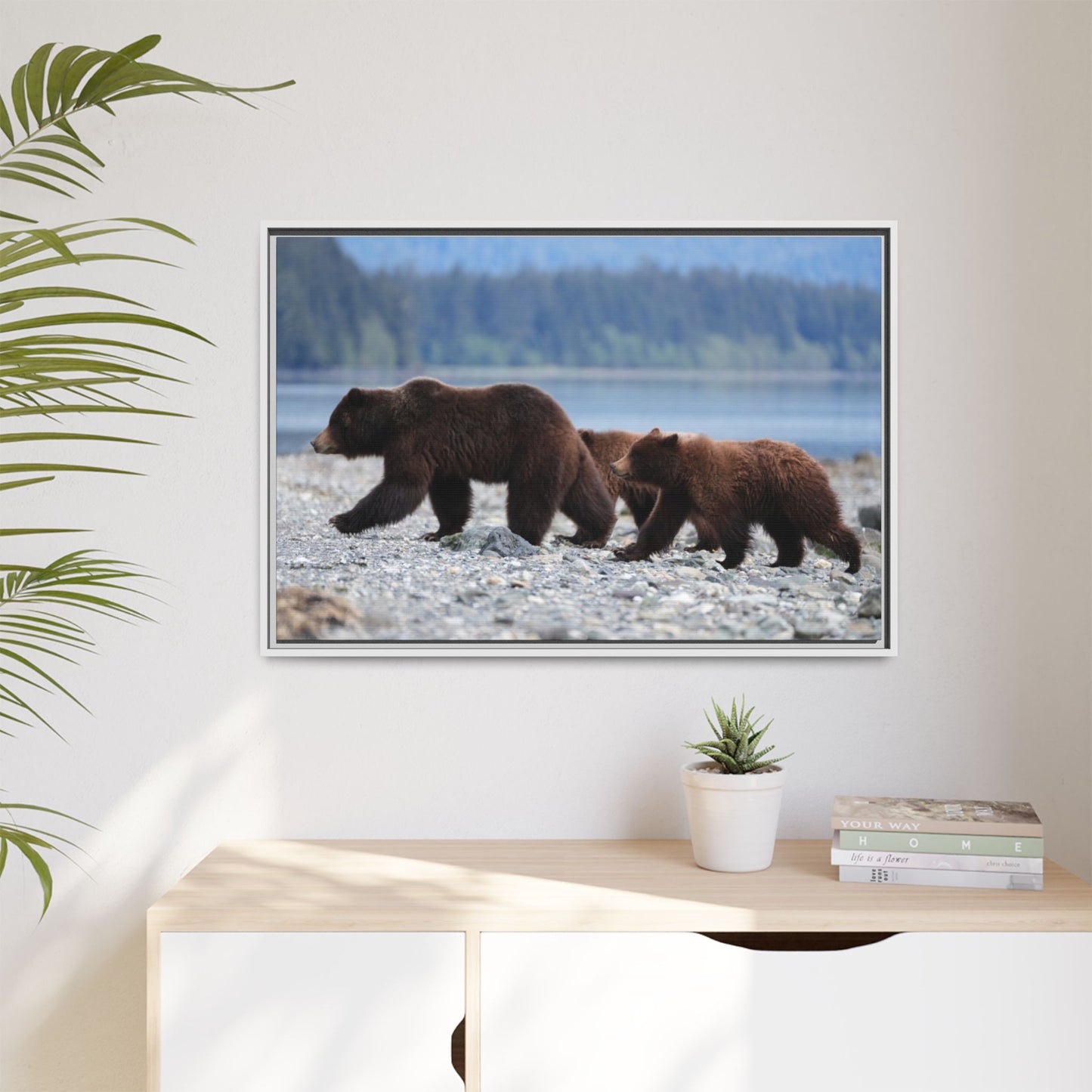 Mother Grizzly Bear & Cubs