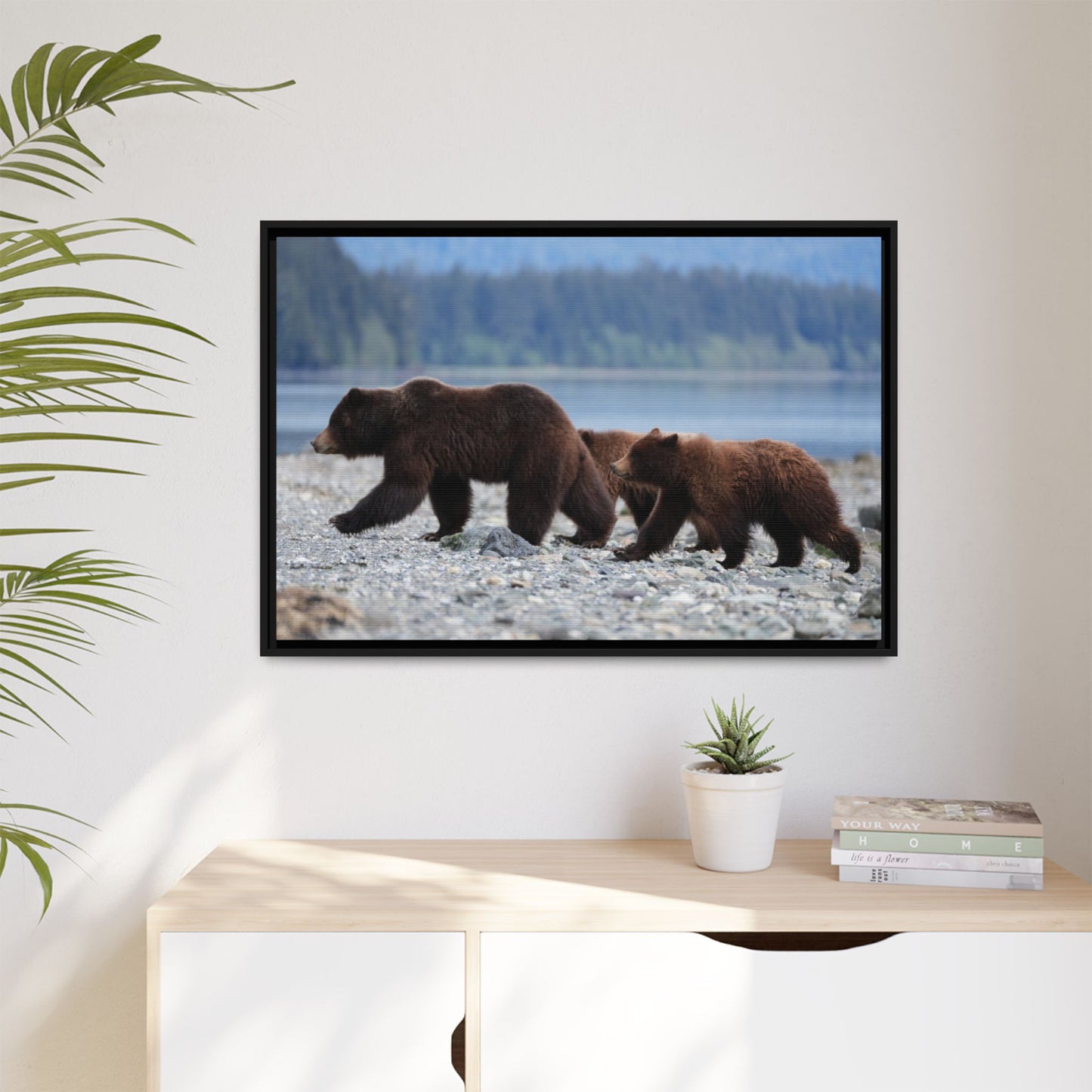 Mother Grizzly Bear & Cubs