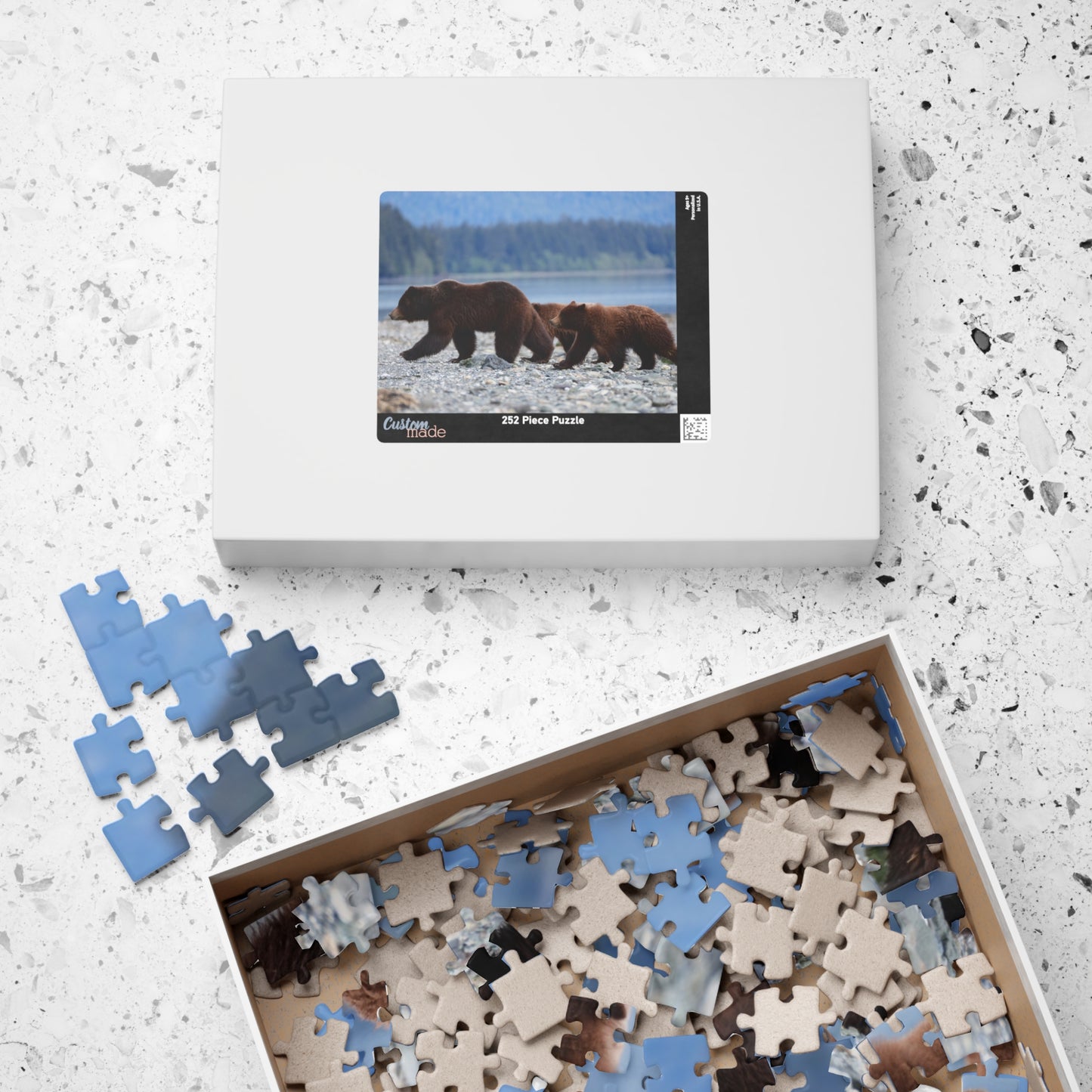 Clamming Up: A Bear-y Fun Puzzle Adventure, Jigsaw Puzzle, Jigsaw Game for Kids and Adults, Wildlife Animal Design, Relaxing Hobby