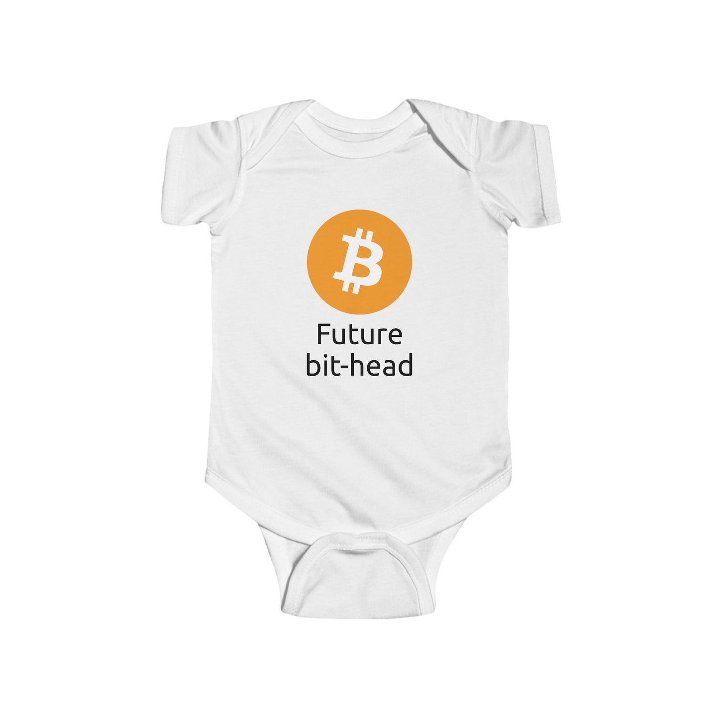 Lil HODLer The Future Bit Head Fine Jersey Bodysuit, Future Cryptocurrency Enthusiast, Digital Currency Baby Clothes, Bitcoin