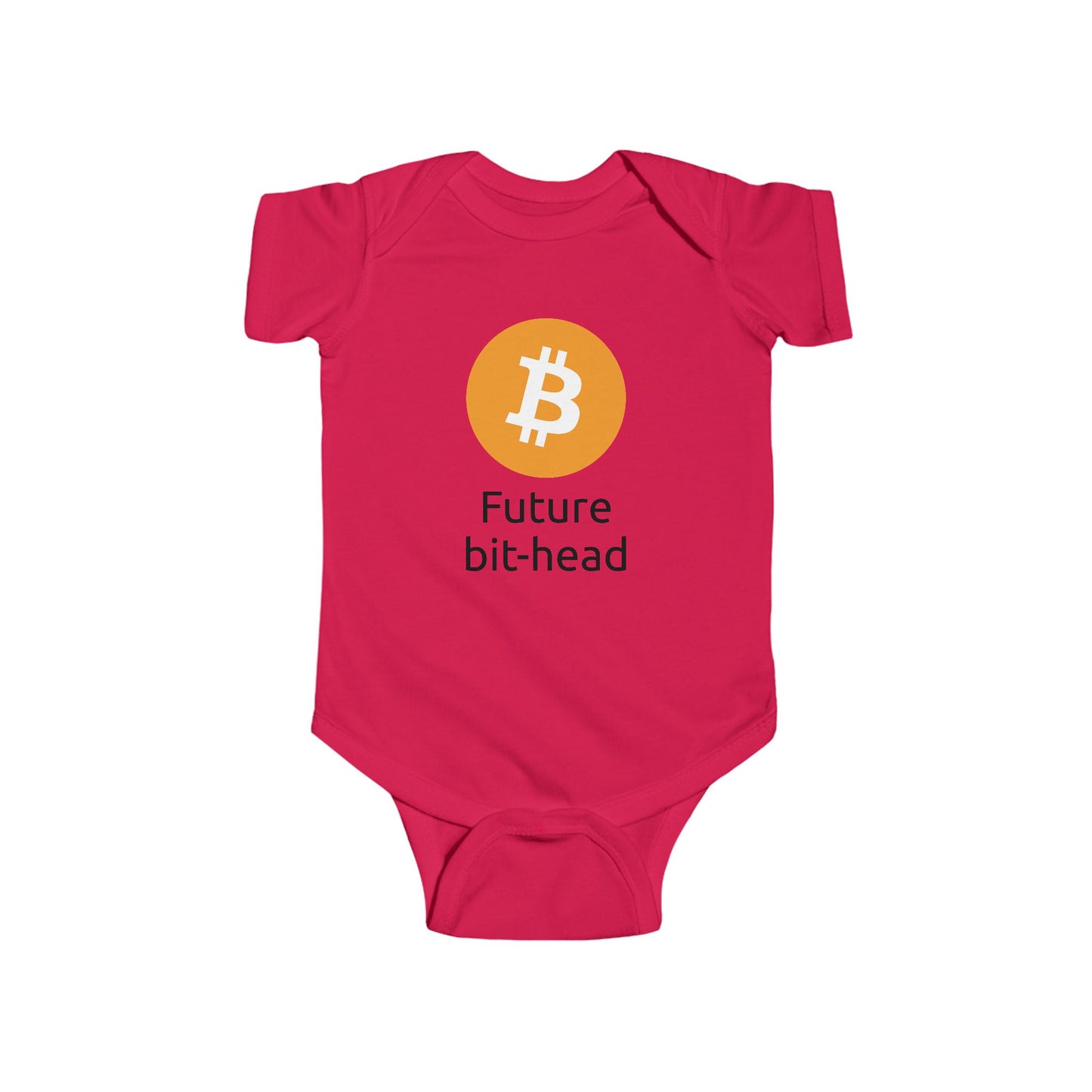 Lil HODLer The Future Bit Head Fine Jersey Bodysuit, Future Cryptocurrency Enthusiast, Digital Currency Baby Clothes, Bitcoin