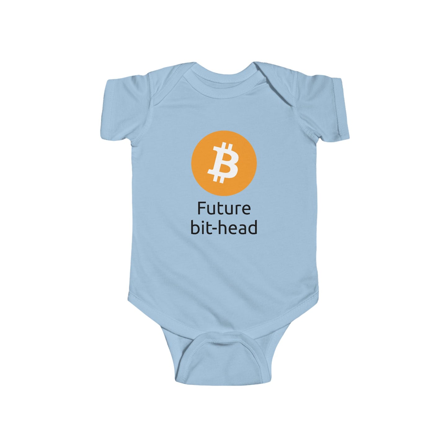 Lil HODLer The Future Bit Head Fine Jersey Bodysuit, Future Cryptocurrency Enthusiast, Digital Currency Baby Clothes, Bitcoin