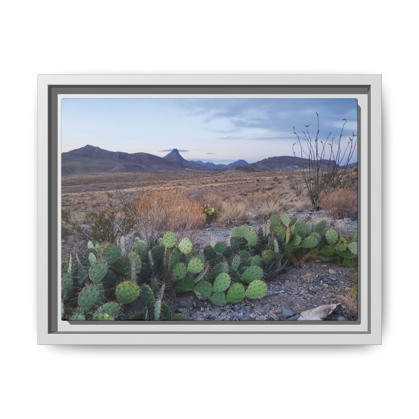 Terlingua Desert Sunset Matte Canvas Print (Framed)