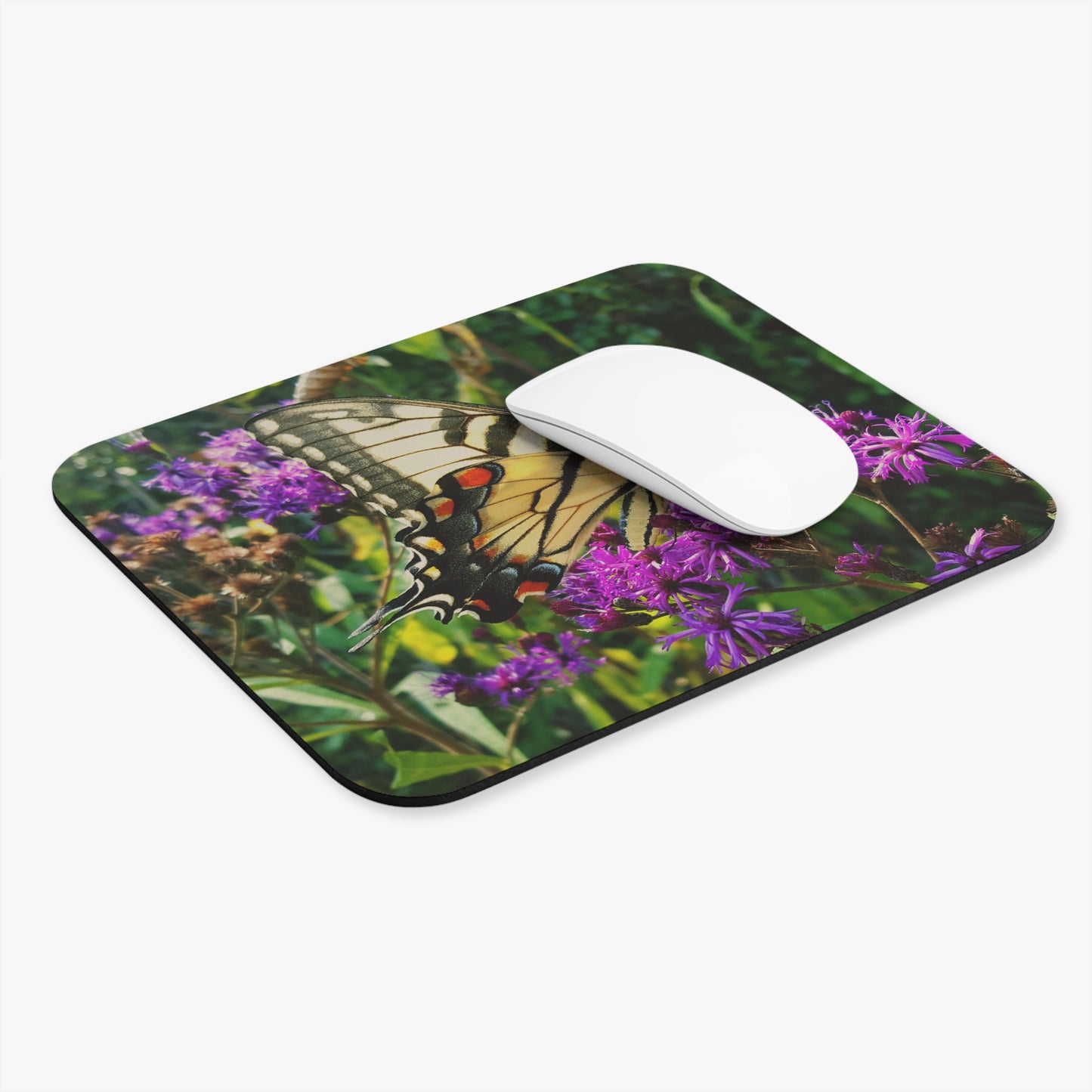 Fluttering Through an 8-Hour Workday, Butterfly Mouse Pad (Rectangle)