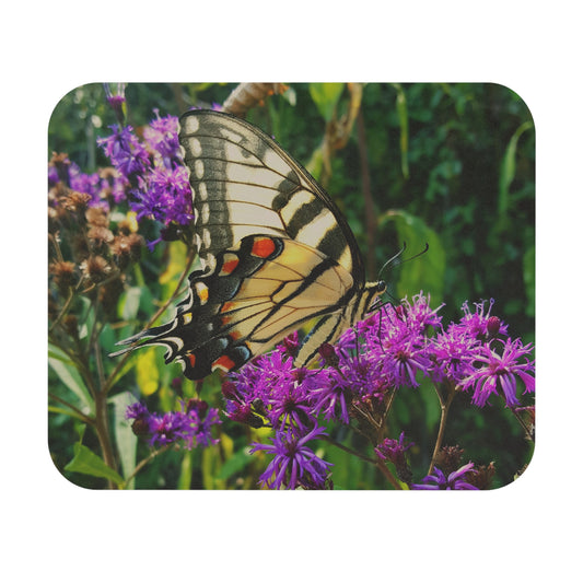 Fluttering Through an 8-Hour Workday, Butterfly Mouse Pad (Rectangle)