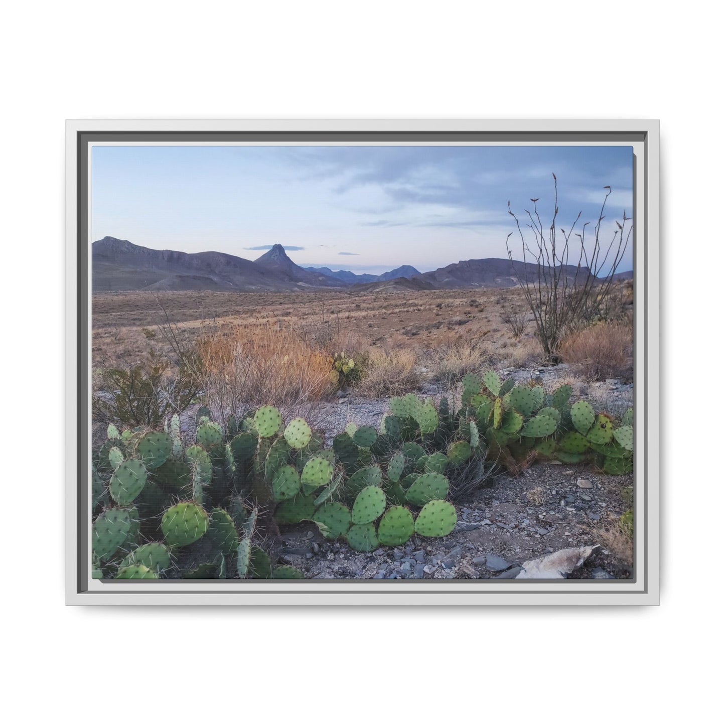 Terlingua Desert Sunset Matte Canvas Print (Framed)