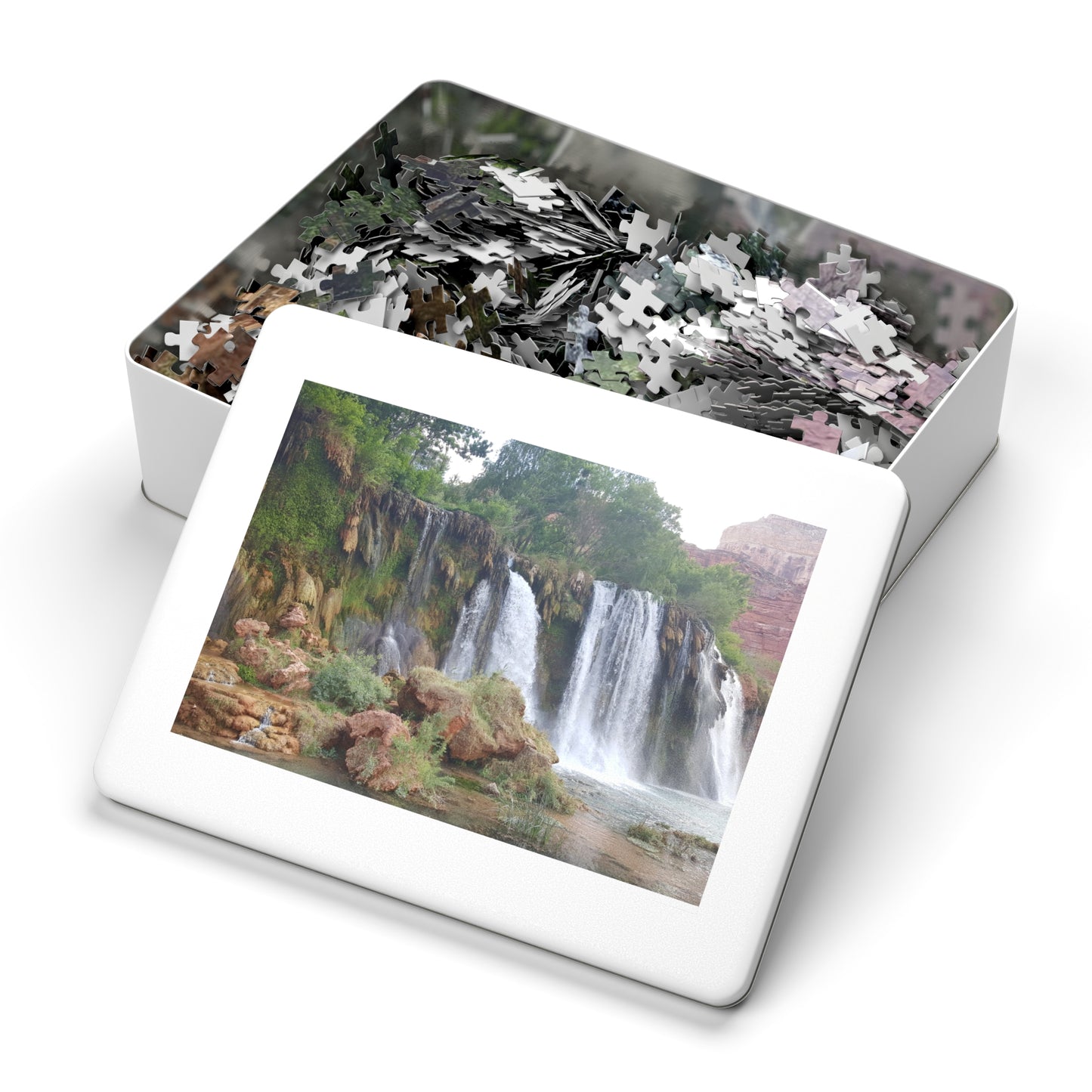 Waterfall Wonders: Puzzle Your Way to Paradise, Jigsaw Puzzle, Arizona Waterfall