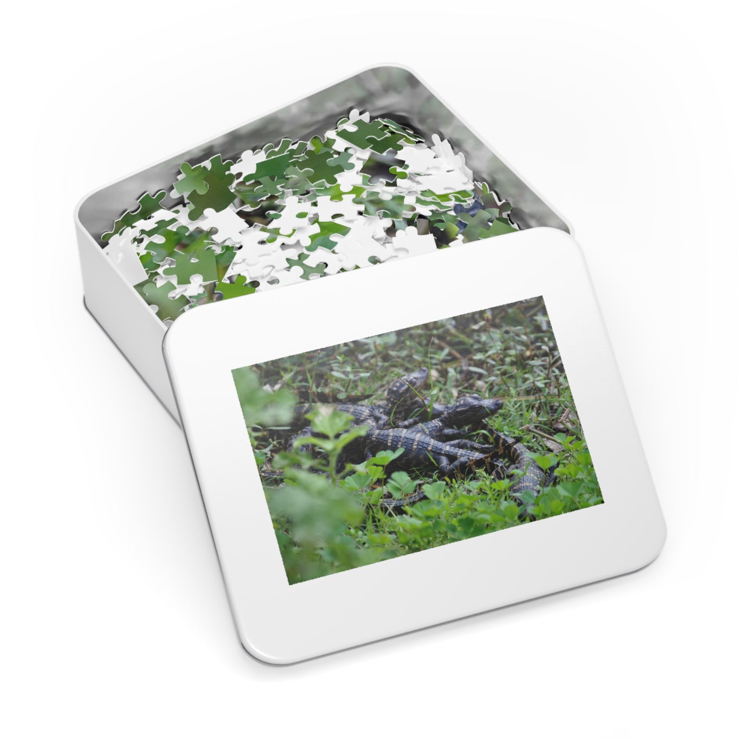 Get Snappy with Our Baby Alligator Puzzle!, Jigsaw Puzzle with Tin