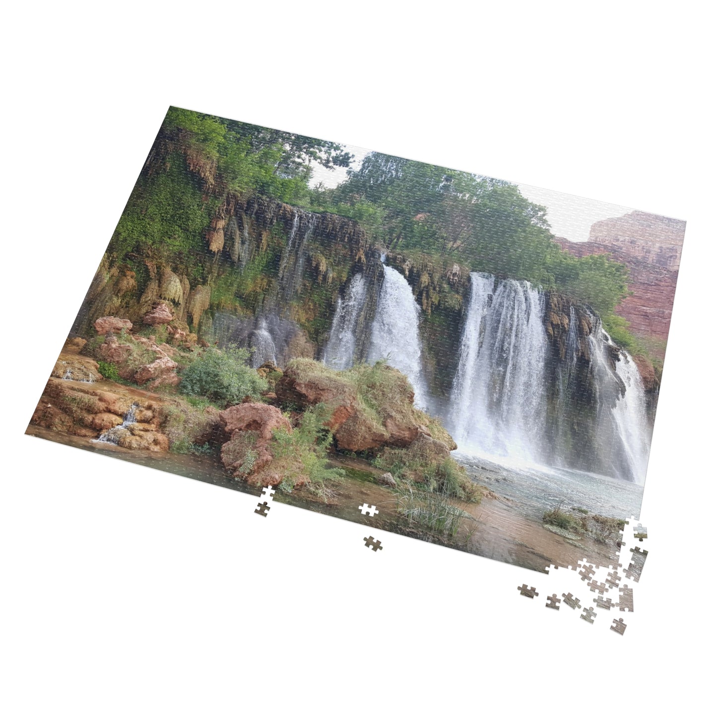 Waterfall Wonders: Puzzle Your Way to Paradise, Jigsaw Puzzle, Arizona Waterfall