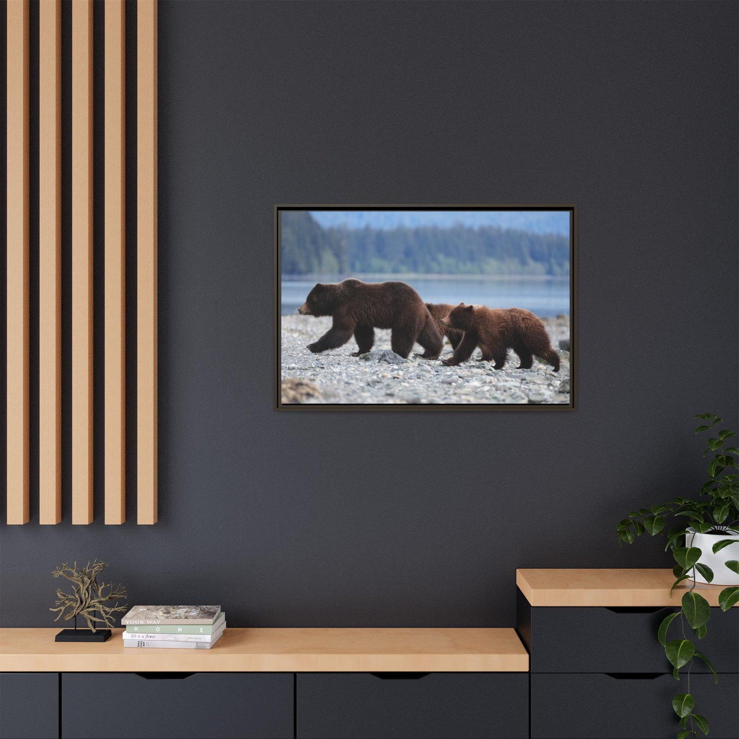 Mother Grizzly Bear & Cubs