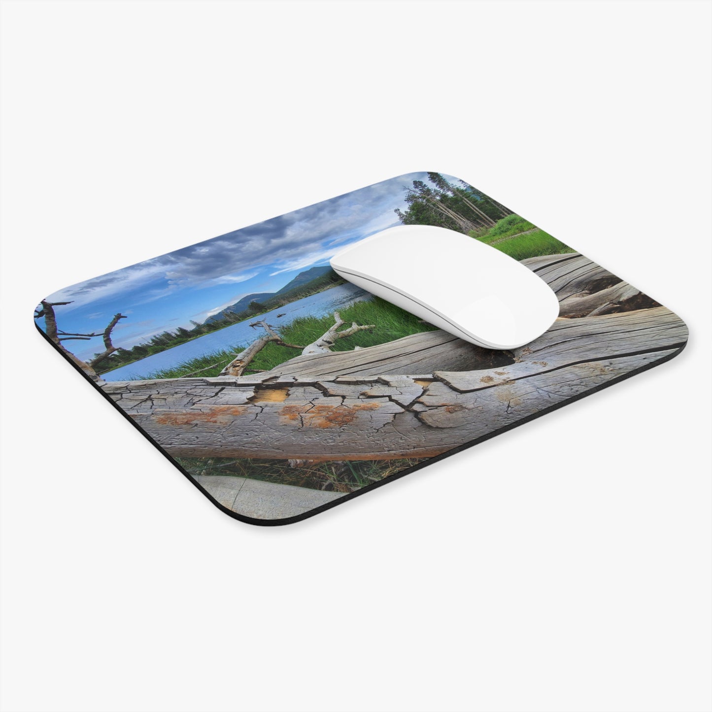 Lost in the Mountains (But Still Stuck at Work), Mouse Pad (Rectangle)