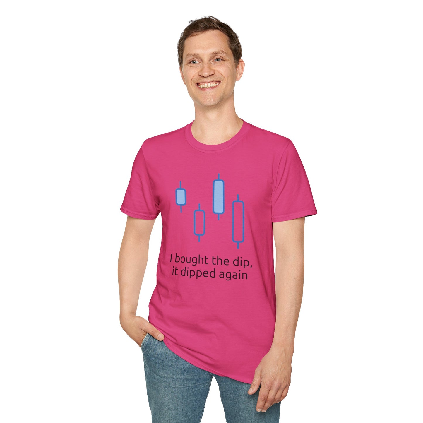 Buying the Dip-Crypto, Unisex T-Shirt - Trendy Financial Market Trader Shirt