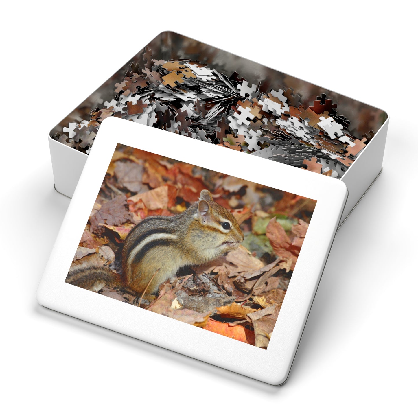 Charming Chipmunk Chaos, Jigsaw Puzzle, Chipmunk Design