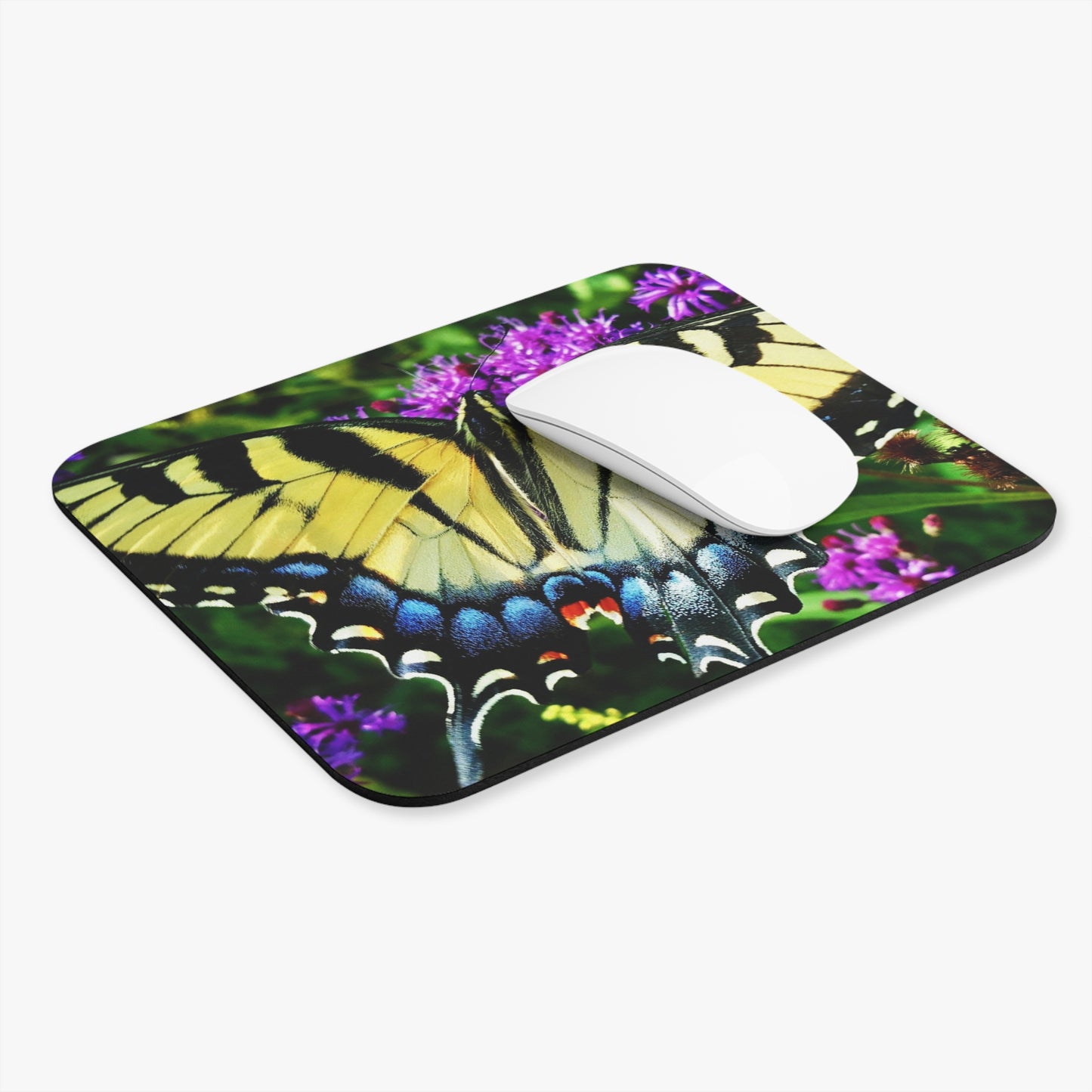 Drifting Through the Workday—Like a Butterfly in a Breeze Mouse Pad, Nature Office Decor, Floral Rectangle Mousepad, Gift for Nature Lover