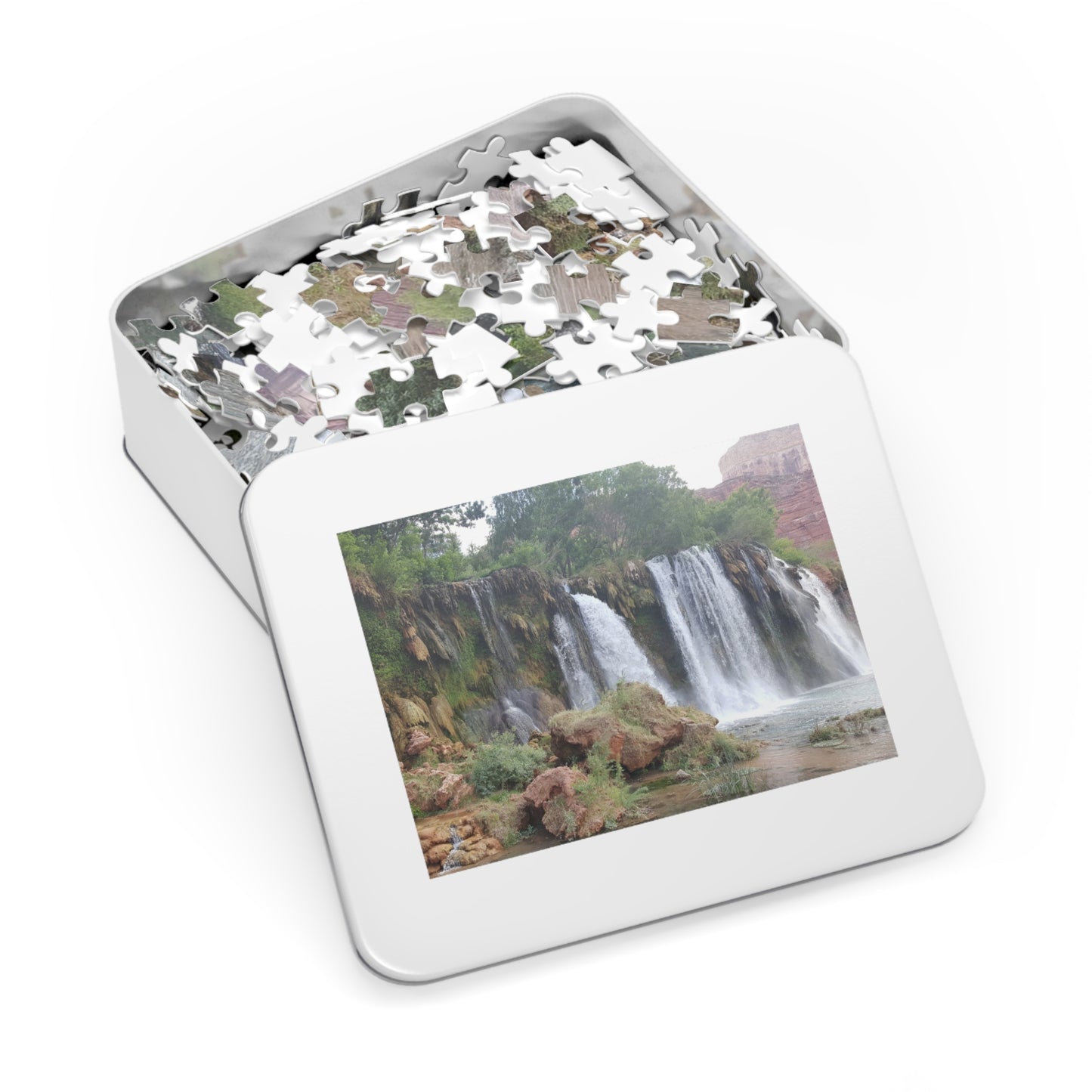 Waterfall Wonders: Puzzle Your Way to Paradise, Jigsaw Puzzle, Arizona Waterfall