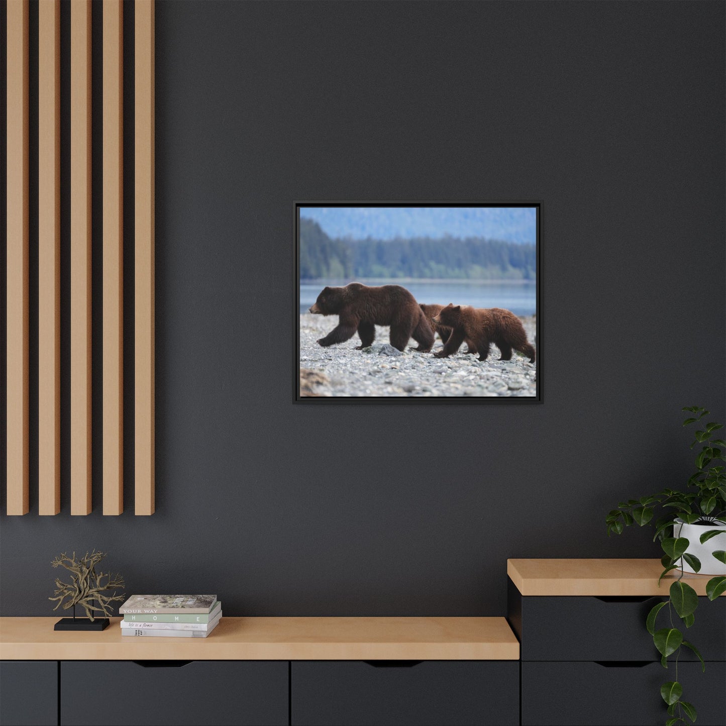 Mother Grizzly Bear & Cubs